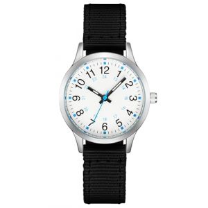 CIVO Montre Enfant Garcon Fille: Noir Montre Bracelet en Nylon - Analogique Montre Adolescent Facile &agrave; Lire &Eacute;tanche Lumineux Cadeau Fille 4-12 Ans (YIRAN Fashion, neuf)