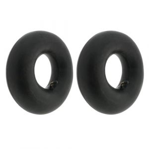 Lot de 2 chambres à air 3.00-4 pour roue de diable 260 × 85 mm - Chambre à air de rechange pour roue de brouette - Avec valve de voiture TR87 droite - Chambre à air intérieure - Chambre à air en (Transoparent, neuf)
