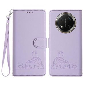 PEIYE Coque pour Honor Magic 7 Lite 5G / Honor X9c, &Eacute;tui Portefeuille en Cuir Synth&eacute;tique, Rabat Magn&eacute;tique, Carte, Support Pliable, Antichoc, Housse/Cover/Case -Violet (Zanwon, neuf)