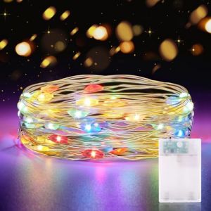 CandLuc Guirlande Lumineuse &agrave; Piles, 2M 20LEDs Mini Guirlande Led avec Minuterie &Eacute;tanche pour Bouteille Chambre No&euml;l Halloween Mariage F&ecirc;te Jardin Pot Mason Maison (GZ MingAo, neuf)