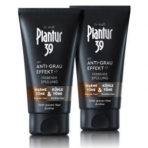 Plantur 39 Apr&egrave;s-shampoing anti-gris colorant 2 x 150 ml &ndash; Apr&egrave;s-shampoing pour cheveux plus fonc&eacute;s &ndash; Masque en douceur les cheveux gris &ndash; Apr&egrave;s-shampoing colorant permanent (SMYRNAWHOLESALE, neuf)