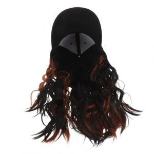 FOMIYES Casquette Baseball avec Perruque Bob Courte Boucl&eacute;e Int&eacute;gr&eacute;e pour Femme Style Naturel et Entretien Facile Chapeau avec Extensions Synth&eacute;tiques (Family&Personal, neuf)