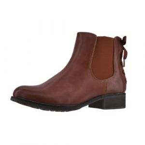 Elara Bottes Femme Chelsea avec Noeud Chunkyrayan F916 Camel-40 (Elara-Shop Preise inkl. MwSt, neuf)