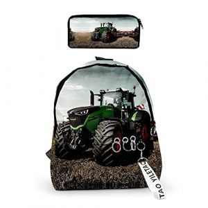 Proxiceen Tracteur Sac à dos 2 pièces pour garçons et filles, grands sacs à dos avec dos ergonomique et dos, 02 (YYOUK, neuf)