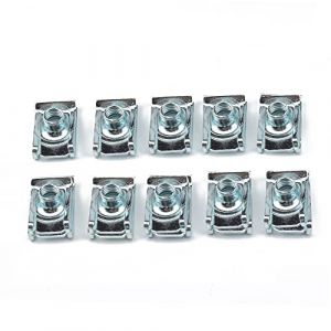 &eacute;crou Clip,iSpchen 10pcs M8 U Clips Clips &eacute;Crous &agrave; Vis Clip de Type U M&eacute;tal Clips De Fixation pour Plaque Vis &eacute;Crous Vitesse Clip en U Vis Auto-Taraudeuses Clips De Type U Fixation Voiture Moto (ZARAUE, neuf)