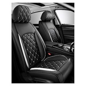 Housse de Si&egrave;ge de Voiture en Cuir Pour Toyota RAV4 Hybrid 2000-2024, Respirant et Housses de si&egrave;ge Avant et arri&egrave;re en Cuir, imperm&eacute;ables en Cuir Respirant Protection Siege Cuir - 5 Places ( Color : (Amzqn SHOP, neuf)