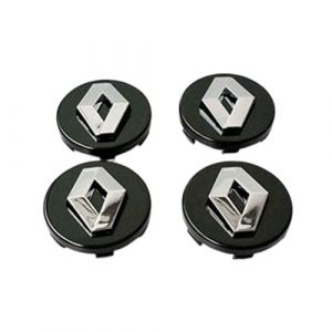 MCLLDAO 4Pcs Cache Moyeu Capuchons De Centre Enjoliveurs De Roue Voiture Cache Moyeux Jante 57mm pour Koleos Duster Megane,Noir-Normal (shanghaizongdiwangluokejiyouxiangongsi, neuf)
