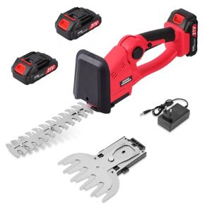 Taille-haie sans Fil Cisaille Electrique: Cisaille &agrave; Gazon sur Batterie Rechargeable, 2 * 2000mAh, 2 Lames, Taille Haie Batterie pour Jardin, pelouse (NETNOOK S.R.L., neuf)
