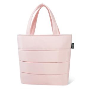 AOSBOS Sac Repas Isotherme Matelass&eacute; pour Femme Fille, Sac &agrave; D&eacute;jeuner Port&eacute; Main Lunch Bag en Doublure &Eacute;tanche, Rose Chic (S-MART LIFE, neuf)