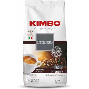KIMBO - Café Intenso - Café Grain - Café Italien Authentique - Intensité 12 / Medium Roast - Lot de 6 Paquets de 1 kg (LES MENUS DU MONDE, neuf)