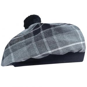 Chapeau Tam O' Shanter - Bonnet plat en laine acrylique Tammy classique avec pompon &ndash; Casquette style b&eacute;ret &eacute;cossais traditionnel en tartan &ndash; Id&eacute;al pour un port quotidien &ndash; Taille unique, Taille (Kilt Mania, neuf)