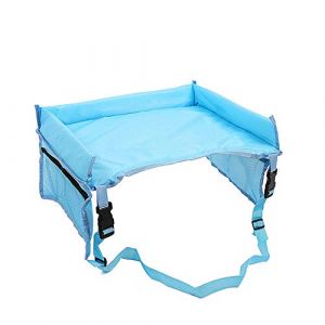 KUENG Tablette De Voyage Voiture Enfant Tablette Voiture Enfant Siège Arrière de Voiture Organisateur avec Plateau Voiture Bureau Voyage Plateau Blue (ZBLanc, neuf)