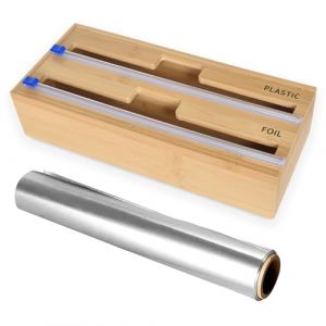 2 en 1 Distributeur Papier Aluminium et Film,Coupe-Capsule pour Tiroir de Cuisine,Distributeur Papier Aluminium Et Film,Rangement Papier Alu Et Film (xuwendy, neuf)