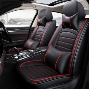 YXUO Housse Siège Voiture pour Renault 5 E-Tech 2024 Housses de siège en Cuir, Housses de siège complètes, Protections de siège Auto 5 sièges Auto Compatible Airbag Latéral (EmbroiDered, neuf)