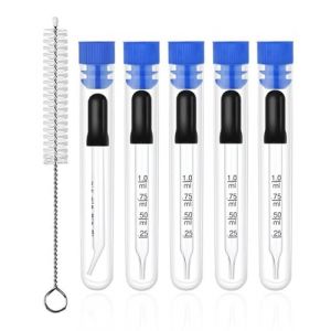 JUKOTA 5 Pièces Pipette Dropper, Liquide Droppers, Pipette Plastique, Liquide Pipettes, Pipette Graduée und 1 Brosse Propre, pour Laboratoire Enfant und Alimentaire, Bonbons, DIY (CAR PARTS FOR ALL, neuf)