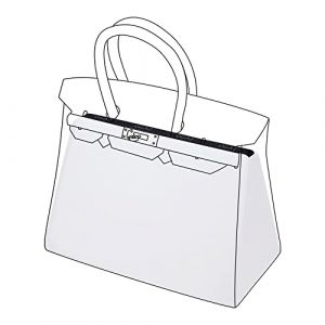 DGAZ Soie Coussin de Sac à Main Pour Sac à Main de Luxe Birkin 25/30/35/40, Organisateur de Sac à Main Soie, Femmes Organisateur de Sac à Main (BK25, Blanc) (DGAZ fr.Store, neuf)
