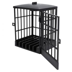 WOOXGEHM Bo&icirc;te de Verrouillage de Prison pour T&eacute;l&eacute;phone Portable, Prison pour T&eacute;l&eacute;phone Portable avec Minuterie, Capacit&eacute; de 6 T&eacute;l&eacute;phones, Prison de T&eacute;l&eacute;phone Portable Fantaisie (Tout Noir) (Europanova, neuf)