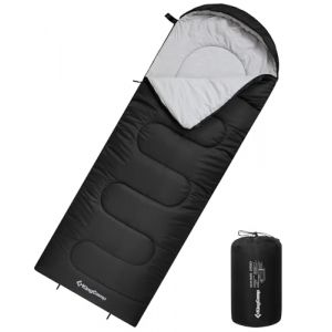 KingCamp Sac de Couchage Adulte Sac de Couchage Ultra Léger 3-4 Saisons Sleeping Bag Camping et Randonnée avec Capuche Compact Duvet Grand Froid pour Camping Trekking Voyage Hiking Extérieur (KingCamp EU, neuf)