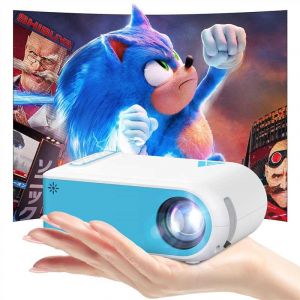 Vid&eacute;oprojecteur 1080P Full HD 4K, Mini Projecteur Video WiFi 6 & Bluetooth 5.4, 12000L Portable Projecteur Support&eacute; USB/Type C/HDMI, Compatible avec Cl&eacute;s TV/T&eacute;l&eacute;phone/Tablette/Laptop/PC, Home Cin&eacute;ma (SHUYANGDirect, neuf)