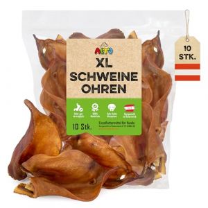 Alto-Petfood - Lot de 10 Oreilles de Porc s&eacute;ch&eacute;es XL pour Chiens | 100% d'Autriche | 100% Naturel | Qualit&eacute; Premium | Articles &agrave; m&acirc;cher naturels, Snack pour Chien, Articles &agrave; m&acirc;cher (Collectix GmbH, neuf)