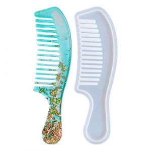 Tuxxjzm Moules en silicone pour peigne &agrave; cheveux | Moule &agrave; brosse &agrave; cheveux, moules en silicone pour brosse &agrave; cheveux en r&eacute;sine &eacute;poxy, moule de moulage pour outils de bricolage (rivtandt, neuf)