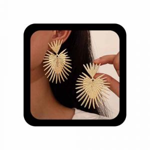 Inilbran Boucles D'oreilles Boho Avec Coeur Exag&eacute;r&eacute; Boucles D'oreilles Vintage En Forme D'&eacute;toile Boucles D'oreilles En M&eacute;tal Dor&eacute; Boucles D'oreilles En Forme D'&eacute;toile Personnalis&eacute;es Boucles (Inilbran, neuf)