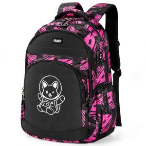Cartable Fille Primaire, Sac à Dos Fille Ado école Collège CP CE1 CE2 CM1 CM2 7 8 9 10 11 12 13 14 15 ans, Kawaii Sacs Scolaires Sac Enfant Cartable Femme Daypack School Backpack for Girls 45cm (FRONET-FR, neuf)