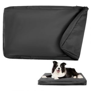 DUJUIKE Imperméable Housse de Rechange pour lit pour, Housse de Matelas pour Chien, Housse de Remplacement pour Matelas de Cage de Chien, Lavable, Housse Amovible pour Coussin pour(Noir,XXL) (Pulchlla, neuf)