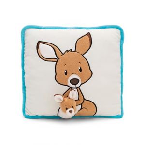 NICI coussin 30x30 cm Kangourou avec b&eacute;b&eacute; kangourou 7 cm - brun - Coussins en peluche doux pour les gar&ccedil;ons, les filles, les b&eacute;b&eacute;s - id&eacute;al pour la maison, la maternelle ou en d&eacute;placement - 61730 (ADELLiNO, neuf)