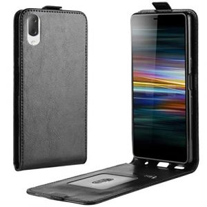 HualuBro Coque Sony Xperia L3, Etui Housse &agrave; Rabat en Retro PU Cuir Flip Leather Case Cover Antichoc Portefeuille Protection Coque avec Slots de Cartes pour Sony Xperia L3 (Noir) (HualuBro EU, neuf)