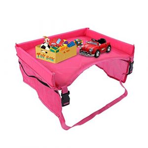 KUENG Tablette De Voyage Voiture Enfant Tablette Voiture Enfant Siège Arrière de Voiture Organisateur avec Plateau Voiture Bureau Voyage Plateau Red (ZBLanc, neuf)