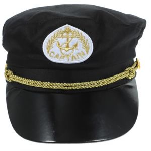 Didiseaon Chapeau Capitaine Garçon Fille Coton Noir Accessoire Cosplay Marin Confortable pour Fêtes à Thème Nautique Costume de Capitaine pour Garçon Fille (Merkowski, neuf)