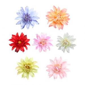 Barrette Fleur Pince à Cheveux 7 Pièces Broche Fleur en Tissu Accessoires Cheveux Épingles à Fleurs Artificielle 2 en 1 Broche Corsage Hair Clips pour Femmes Filles Fête Plage Mariage (Haptre, neuf)