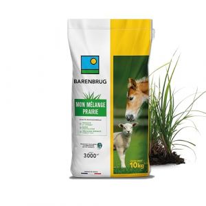 BARENBRUG - Mélange Prairie - Productif et Appétent - Rapide d’Installation - Très Bonne Pérennité - Production Alimentation pour Animaux - Fabriqué en France - 10KG (Barenbrug, neuf)