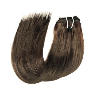 Extensions de cheveux &agrave; clipser brun fonc&eacute; 120 g Remy, cheveux humains, doux, soyeux, lisses, for femmes, 8 pi&egrave;ces, 25,4 &agrave; 66 cm Wear and Go(#4,20inches) (YANGJIANJUNUK, neuf)