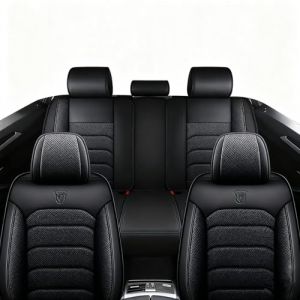 FUNEAER Housses Si&egrave;ge pour Volkswagen Tiguan(2016-2021),PU Cuir Imperm&eacute;able Antid&eacute;rapant Housses De Si&egrave;ge Interieur Accessoires-Noir (FengflyTechnology, neuf)