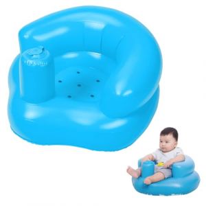 Siège de Bain Gonflable pour Bébé,Siège Bébé Gonflable Portable,Canapé de Soutien Dorsal pour Bébé,Siège Gonflable pour Bébé avec Housse Respirante,Chaise Bébé Gonflable pour Voyage/Repas/Camping (LIYANHO, neuf)