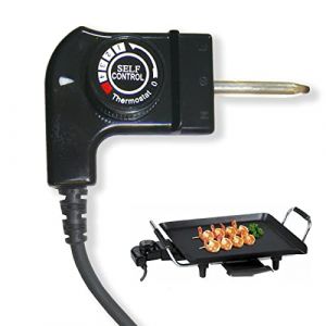 GOLDMAN SERVICE | Thermostat à câble pour plaque de grill électrique. Compatible pour grandes marques de gril électrique. Thermostat de rechange pour rôtissoire. (GOLDMAN SERVICE, neuf)