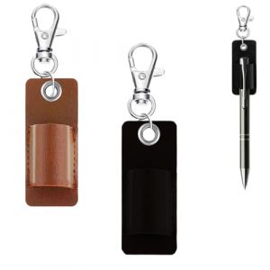 KOLZEMV Lot de 2 porte-stylos avec cordon anti-perte en cuir synthétique porte stylo infirmiere porte stylo bureau pour porte-stylo, etui stylo, porte-stylo et badge (ZHAO CI YK, neuf)