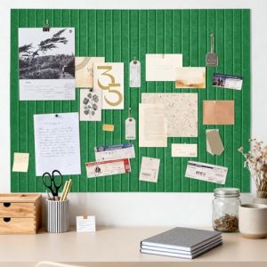 Grand tableau d'affichage, Tableau Liege en Feutre 40x60, tableau decoration murale Feutre Adh&eacute;sif avec ruban adh&eacute;sif, panneau liege mural affichage photo vision board (EYERIYO, neuf)