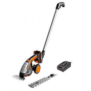 WORX 2-en-1 cisaille Electrique, Mini Taille haie sans Fil, Cisaille &agrave; Gazon sur Batterie, WG801E.3 Taille-buisson sans Fil, 2 Lames, 1 t&eacute;lescopique, Changement Rapide de Lame, 1 * 20V 2.0Ah Batterie (WORX Tool, neuf)