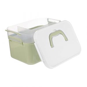 DRESSOOS 1pièce Boîte De Rangement Pour à Malette De Portable Avec Compartiments Amovibles Pour Outils De Manucure Et Art Verte (Mingsyue, neuf)
