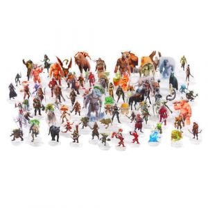 DND Miniatures en Vrac Thème Tribal Donjons et Dragons Set de démarrage Figurines 2D D&D 5E Terrain Minis Kit Pathfinder Map Figurines Plates TTRPG Accessoires d'aventure Fournitures RPG Fournitures (iPeau, neuf)