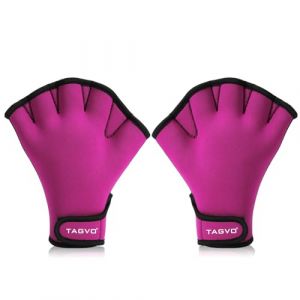 TAGVO Gants de Natation Gants Aquatiques Résistant à l'eau Gants Néoprène Palmés Gants d'entraînement pour Homme Femme Adulte Fitness Nage Surf Bain Gants Piscine Aqua Gants Rose (lipsd eu, neuf)