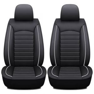 GVCIUSM 2 Housses de si&egrave;ge Auto, pour Toyota Hilux 2005-2025 Cuir PU imperm&eacute;able Housses avec Poche Rangement Si&egrave;ge R&eacute;sistant la poussi&egrave;re l'usure,B Black White (E5W9113102T3260, neuf)