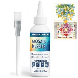 Bellifluous Colle Mosaique, Colle pour Verre Mosaïque, 120ml Transparent Colles à Mosaïques pour Verre, Céramique, Pierre, Plastique, Non Toxique et Imperméable Colles pour Mosaiques Loisir Creatif (Breezebreeze2, neuf)