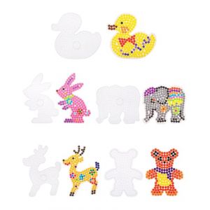 SOVYTH 5 pi&egrave;ces 10mm Grandes Plaque Perle a Repasser, Mod&egrave;les de Perles &agrave; Repasser en Plastique Transparents, Panneaux Perfor&eacute;s pour Perles (MARK & BRANDS SHOP, neuf)