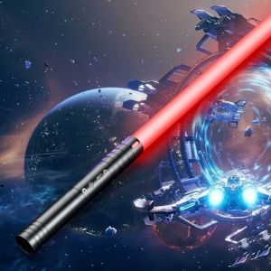 SLVCREK Sabre Laser pour Enfants, 2 Pi&egrave;ces Lightsaber 12 Couleurs Sabre Lumineux, Ep&eacute;es Laser Rechargeable avec Son, Costume Cosplay d'halloween, Jouet pour Enfants (1 PC) (Airmsa, neuf)