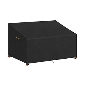 VANSHEIM Housse de Protection Canape Exterieur 2 Places Housse Banc de Jardin 2 Places Housses de Canapés de Jardin Housse Assise Salon de Jardin Imperméable Résistant à la Poussière 160x99x61/89cm (MZLEU, neuf)