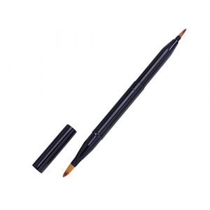 NIYANGLE Applicateur De Maquillage Rétractable Double Tête Pour Lèvres Outil Pratique Pour Gloss Lèvres Kit De Pinceaux Cosmétiques Noir (Telinei, neuf)
